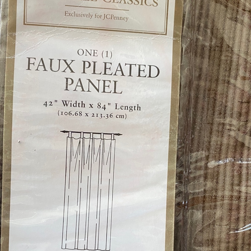 Faux Pleated Panel - Tan